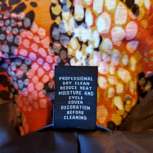 TRENZ by Theresa Renz silk blend animal Blazer C12 - Picture 4 of 11